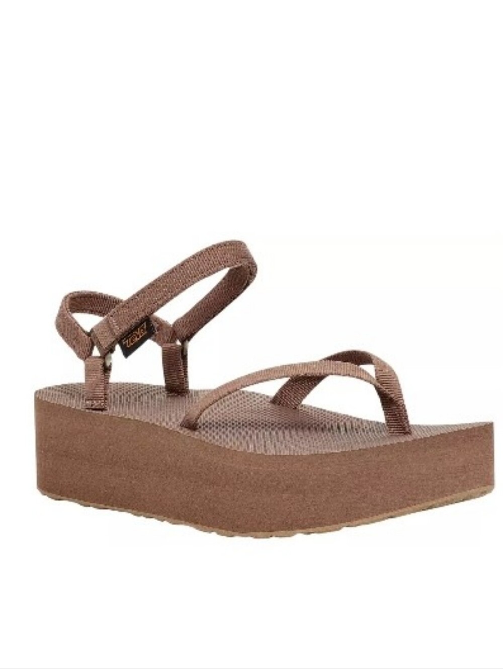 Teva Brown Platform Sandals with Ankle Strap
